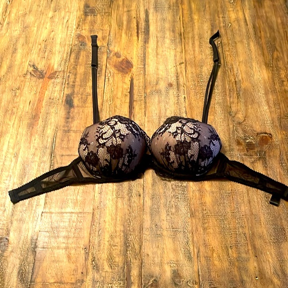 Ajour Lace Push Up Demi Convertible bra. 34C - Picture 4 of 4
